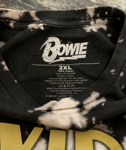 T-Shirt 2XL Tie Dyed "David Bowie Live Santa Monica '72" T-Shirt - Picture 3 of 3