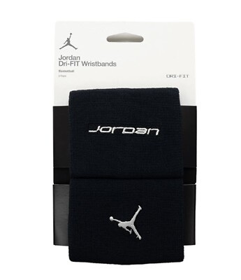 Nike Unisex Jordan Jump-Man Wrist Band Running Black 2PCS Wristband HM6834-010