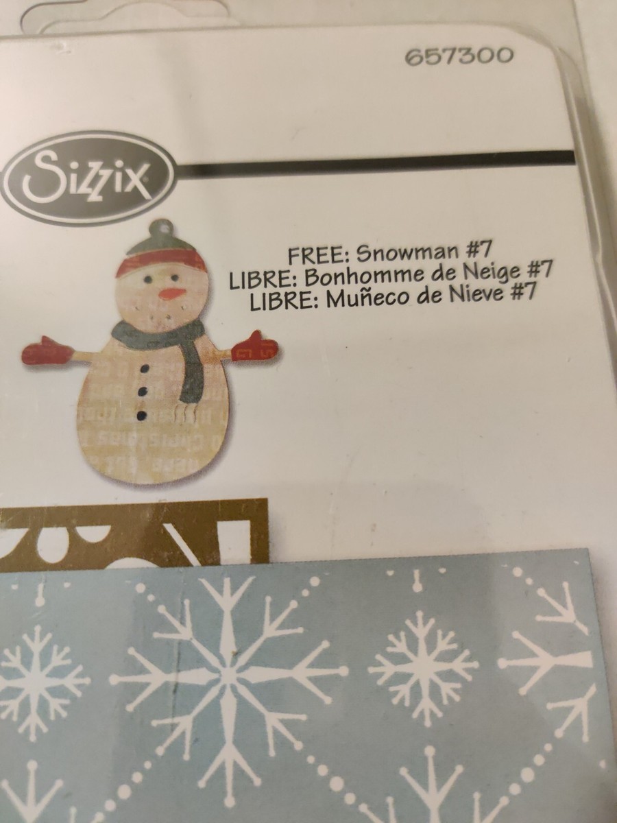 BasicGrey Sizzix Snowmen Embossing Folders Set With Bonus Die