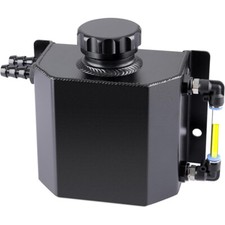Car Universal 1L Engine Radiator Coolant Overflow Tank Expansion Reservoir Black
