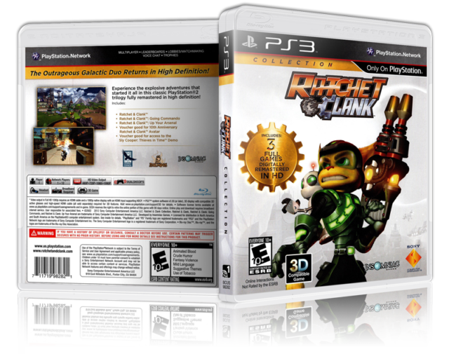Ratchet and Clank Collection - Custom PS3 Cover and Case. NO GAME!!