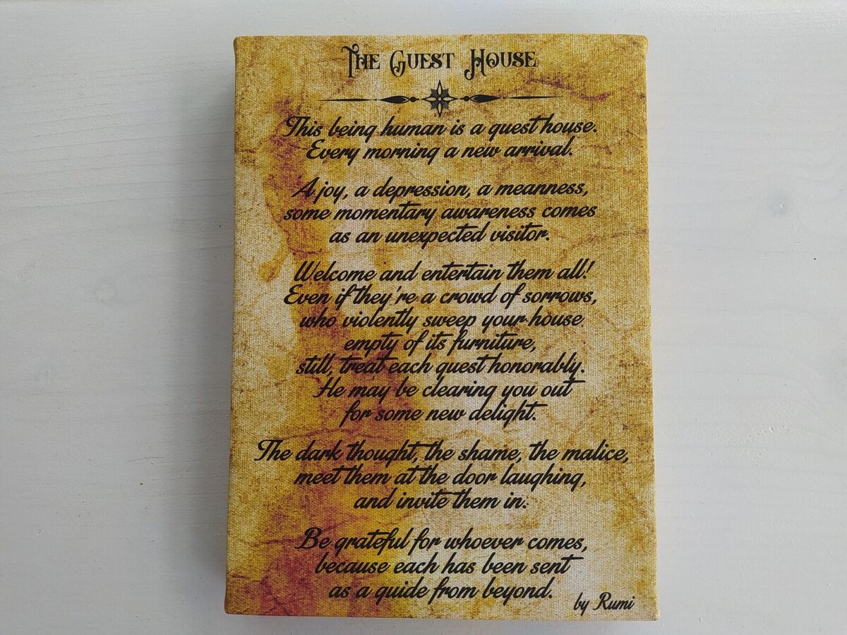 The Guest House Poem Rumi Quote 