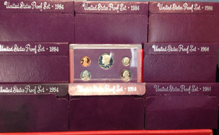 8 Set LOT of 1984 S U.S. Proof Sets ORIGINAL