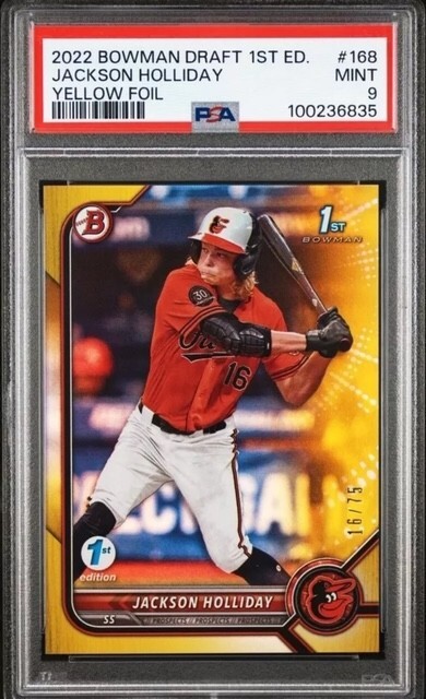 Jackson Holliday 2022 Bowman Draft 1st Edition /75 PSA  (RC,SP)