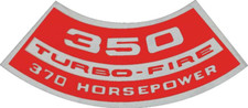 Oer Air Cleaner Decal Turbo-fire 350370 Hp Camaro Nova Chevelle Impala Corvette