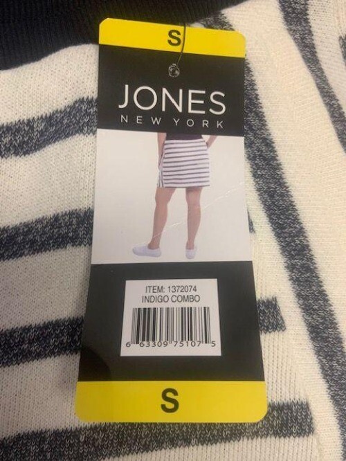 New Women's Jones New York French Terry Skort Indigo Size Small