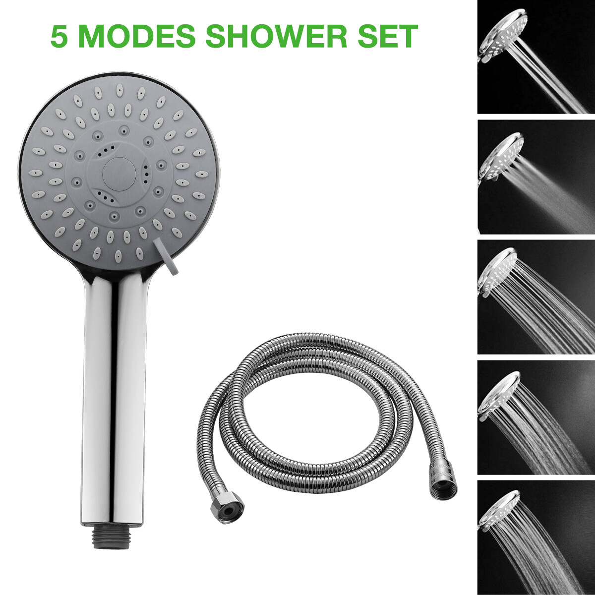 High Turbo Pressure Shower Head Bathroom Powerful Energy Water Saving