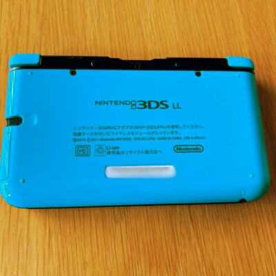 NINTENDO 3DS LL XL Turquoise Black Game Console NTSC-J Japanese
