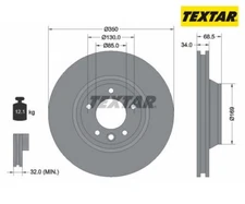 Brake Disc PRO+ TEXTAR 92121805 for Audi Q7 Q7 Van Porsche
