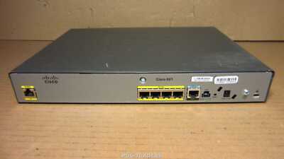 Cisco 881-SEC-K9 V01 4-Port 10/100 FE-LAN Security ISR Network Router EXCL PSU