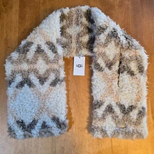 UGG FAUX FUR PULL THROUGH SCARF ~ TASMAN CREAM