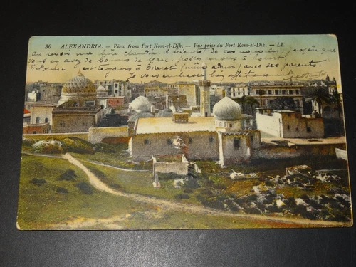 ALEXANDRIA - VIEW FROM FORT KOM-EL-DIK - 1915 - OLD POSTCARD