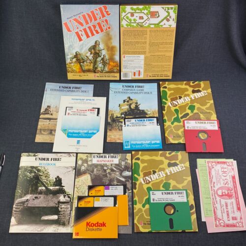 Under Fire! Apple II Avalon Hill Game WWII Infantry Combat 1985 Complete Tested