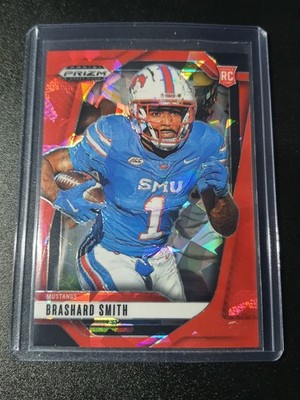 Brashard Smith - Prizm Draft Picks 2025 - Chiefs, SMU Mustangs - Red Ice - RC