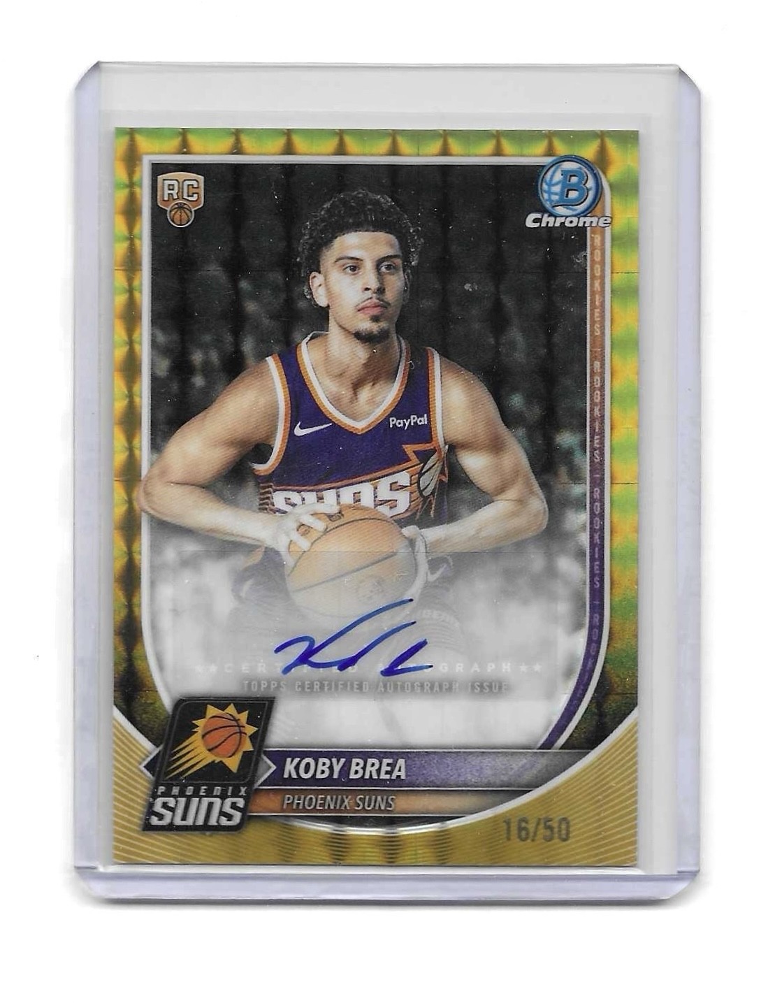 2025-26 Bowman Chrome Autographs BCA-KB RC Koby Brea Gold Geometric /50