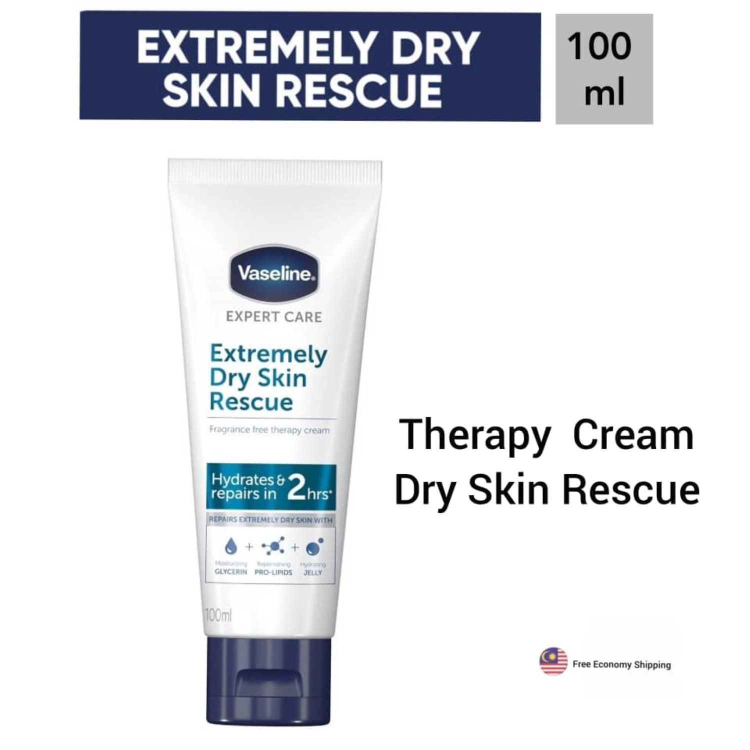 VASELINE Expert Care Hydrating Rescue Cream for Extremely Dry Skin 100ml