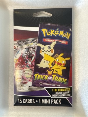 MJ Holding 2025 Pokmon TCG Trick Or Trade 15 Cards/1 Mini Pack 1 Foil  Guarantee | eBay