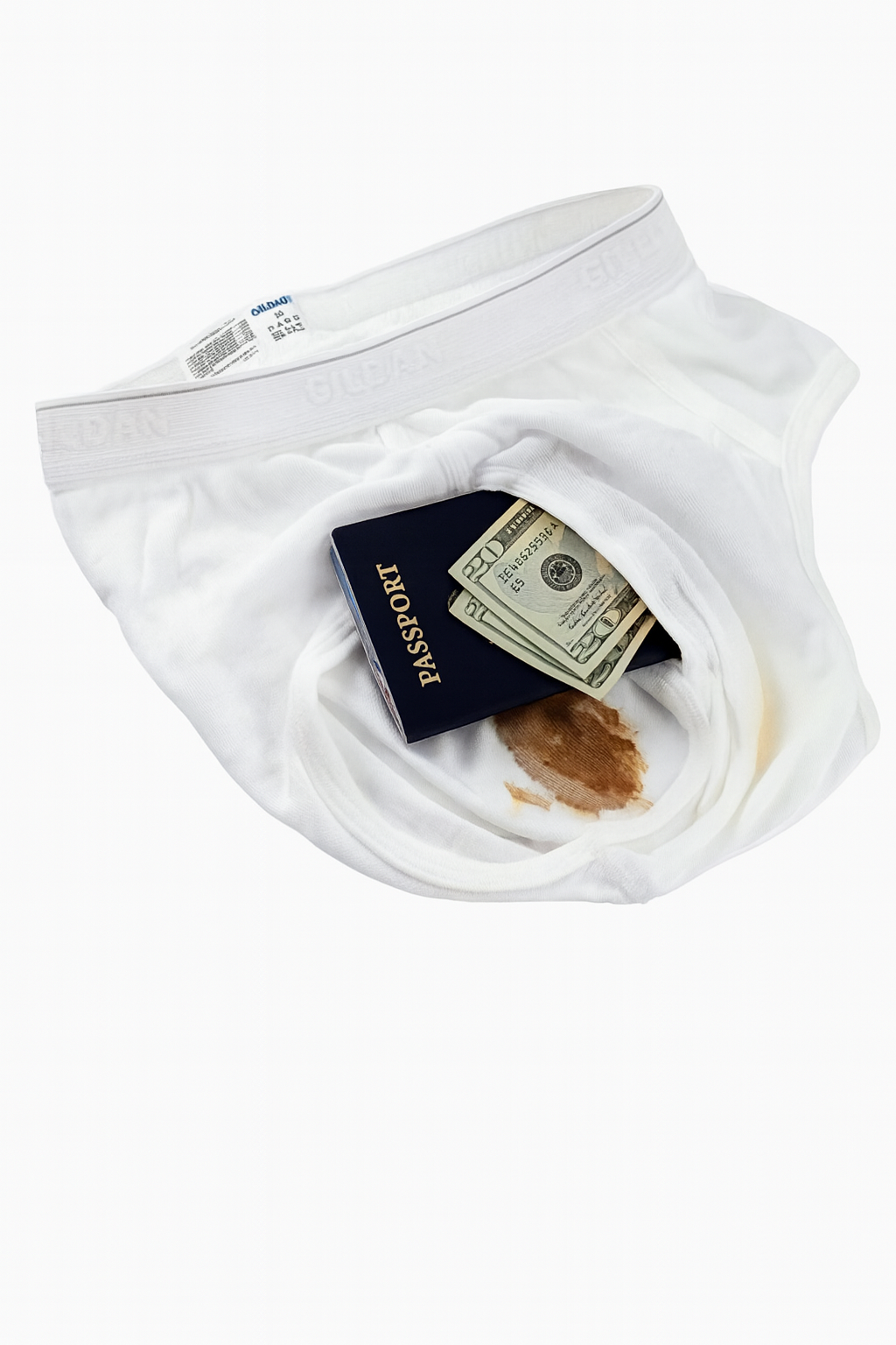New Funny Brief Safe Underwear Stash – Fake Poop Gag Gift – Hide Cash, Passport