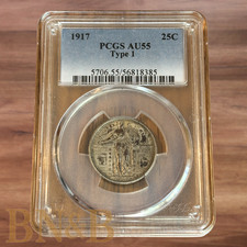 1917 Standing Liberty Quarter Type 1 PCGS AU55