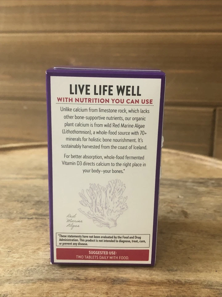 Nuevo Capítulo Orgánico Mujeres Menores de 40 Planta Calcio 60 Comprimidos ~ Exp 4/26 Foto 4 de 4