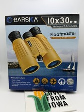 NEW BARSKA 10x30 WP Floatmaster Binoculars Blue Lens, Yellow 10x30mm, Yellow