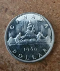 1960 uncirculated Canadian 80% silver dollar