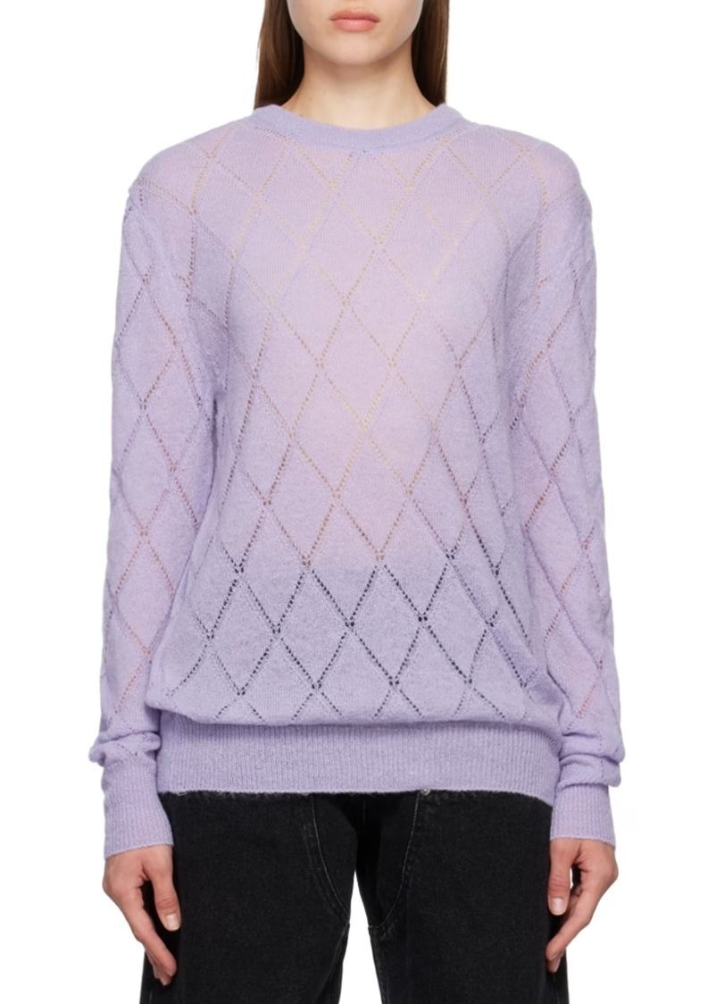 PUSHBUTTON Push Button Purple Laddered Sweater Vi… - image 1