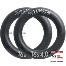2-PCS 16X4.0 Fat E-Bike Tubes 16x4.0 Schrader Valve Inner Tubes Compatible