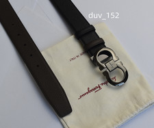 Salvatore Ferragamo Reversible and adjustable Black Gancini Men belt 120cm