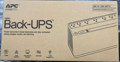 #ad #ad APC BE600M1 Back UPS 600VA 120V 1 USB charging port 7 NEMA outlets 2 surge $98.00