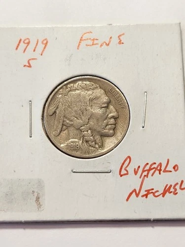 1919 S Fine+ Buffalo Nickel