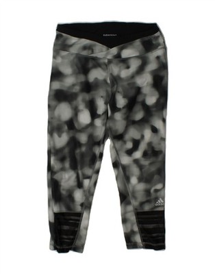 Adidas Supernova Damen-Capri-Leggings UK 8/10 Small schwarz Batik ZE12