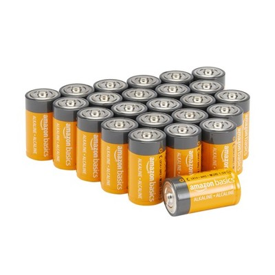 Amazon Basics 24-Pack C Cell Alkaline All-Purpose 24 Count (C/LR14) 
