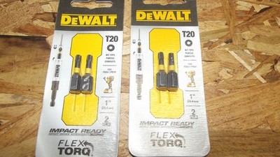 2PK DeWalt DWA1TX20IR2 2pc Torx T20  x 1'' Long Screwdriver Bit Black Oxide H141