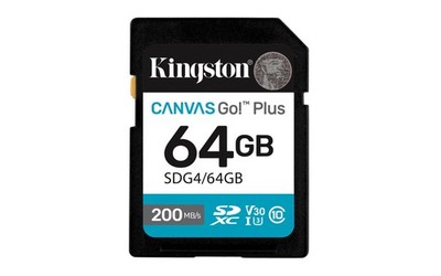 Canvas Go Plus 64GB SD Card | Up to 200MB/s | Class 10, UHS-I, U3, V30 | SDG4...