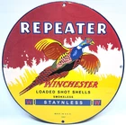 Vintage Winchester Porcelain Sign - Repeater Loaded Shot Shells Advertising