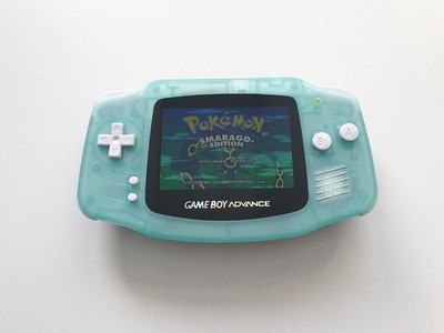 GBA Konsole Glow in Dark Clear Green Nintendo GameBoy Advance IPS V5 USB-C | NEU