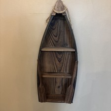 Scaffale grande da parete vintage rustico legno canoa barca lago nautico casa cabina arredamento