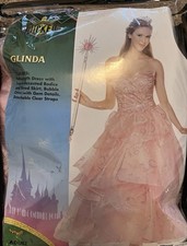 Spirit Glinda Adult Costume Dress Tiara Set Pink WICKED Movie Small Pre-owned