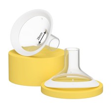 2 Pack 28mm Oval Flanges with Soft Flexible Rim and 105  Wide Angle, Breast P...