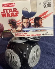Hallmark ~ STAR WARS ~ BB-9E ~ Blown Glass Ornament ~ TARGET EXCLUSIVE ~3.5"~NEW