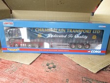 BOXED CORGI CC13225 DAF XF Super Cab Curtainside Chamberlain Transport
