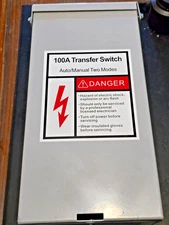 100A Auto/Manual Generator 2 Mode Transfer Switch, 3P 4 Wires 120/240V 24000W