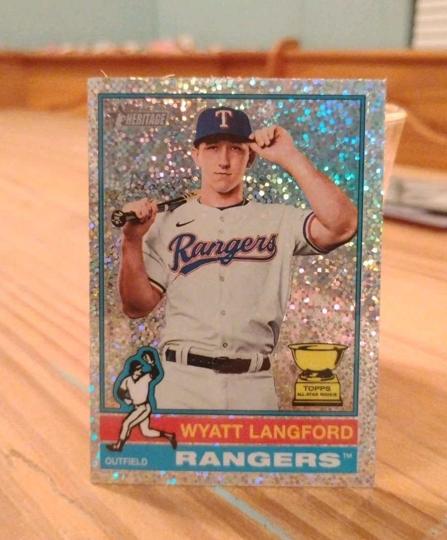 2025 Topps Heritage - Wyatt Langford #29 Chrome Silver Sparkle Refractor