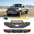 For 1999-2004 Ford F250 F350 F450 Super Duty Front Rear Bumper Winch Plate&Wire