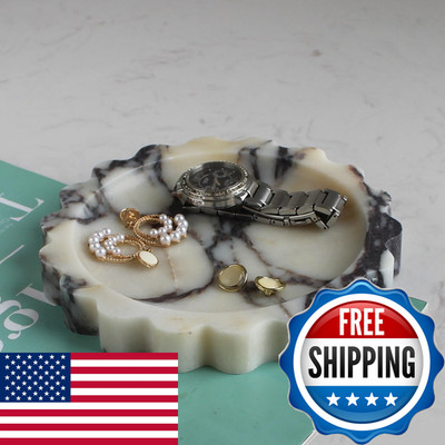 Natust Natural Small Calacatta Viola Marble Scallop Edge Tray 6.3 Marble