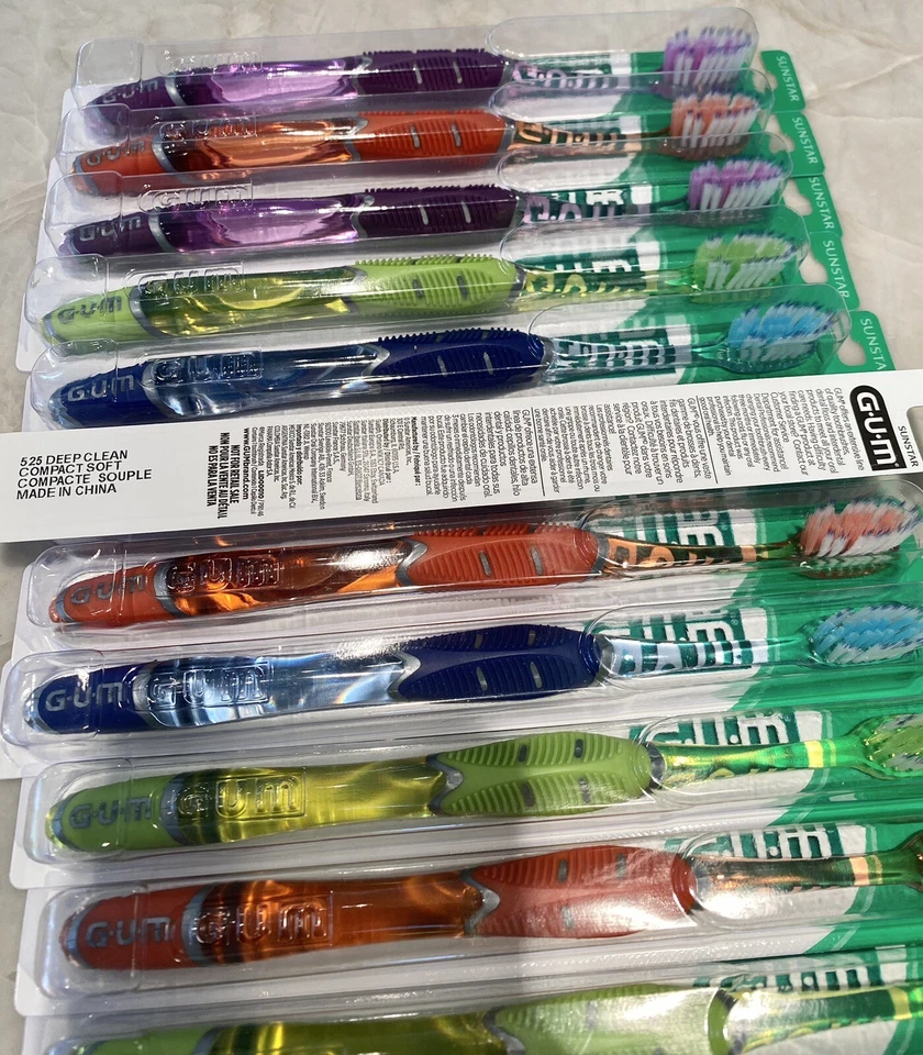 GUM 525 Technique Deep Clean Toothbrush Soft Bristles Assorted Colors 12/pk - Image 4 of 4