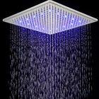 8"10"12"16" LED Shower Head Rainfall Square Brushed Nickel Top Sprayer