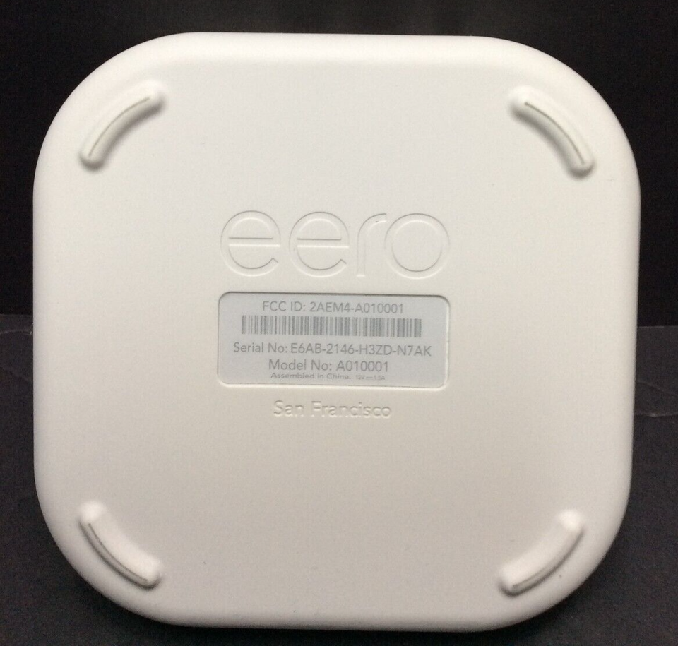 Eero A010001 First Generation Portable Home Mesh WiFi System Router EUC ...