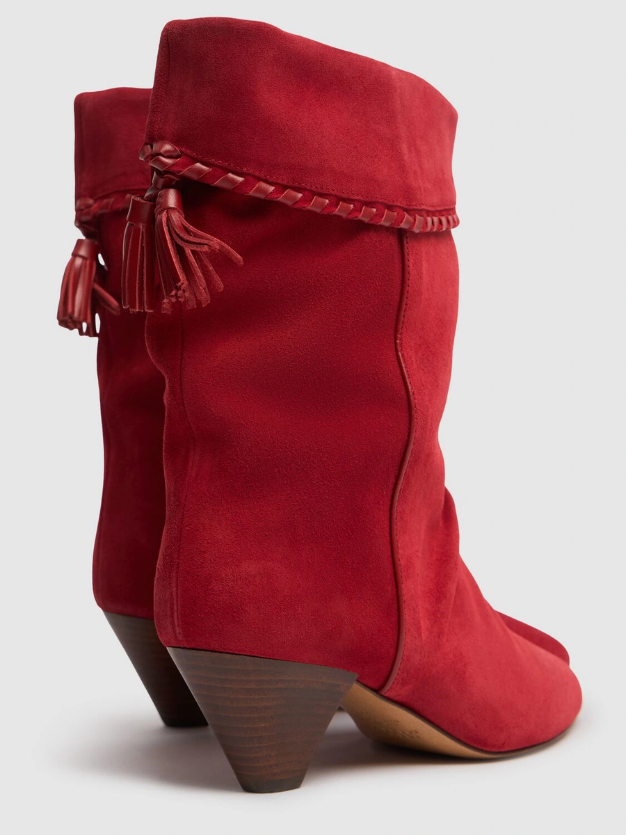 【関税&送料込】Isabel Marant Dalby Suede Boots DALBY BOOTS Woman red | ISABEL MARANT Official online store